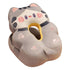Ice Silk V Shaped Nap Pillow Napping Artifact Cute Animal Sleeping Pillow Cushion for Office Students Grey Cat