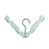 Clothes Hanger Rack Anti Slip Multifunctional Foldable Travel Hanger with Clips for Home Dorm Light Green
