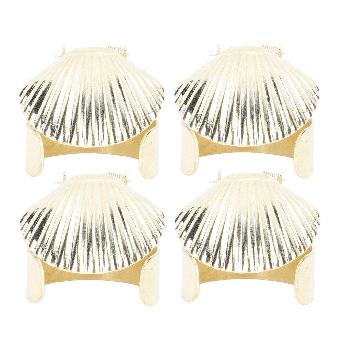 4Pcs Candle Snuffer Candle Extinguisher Metal Shell Pattern Automatic Candle Stopper for Candle Extinguishing Gold
