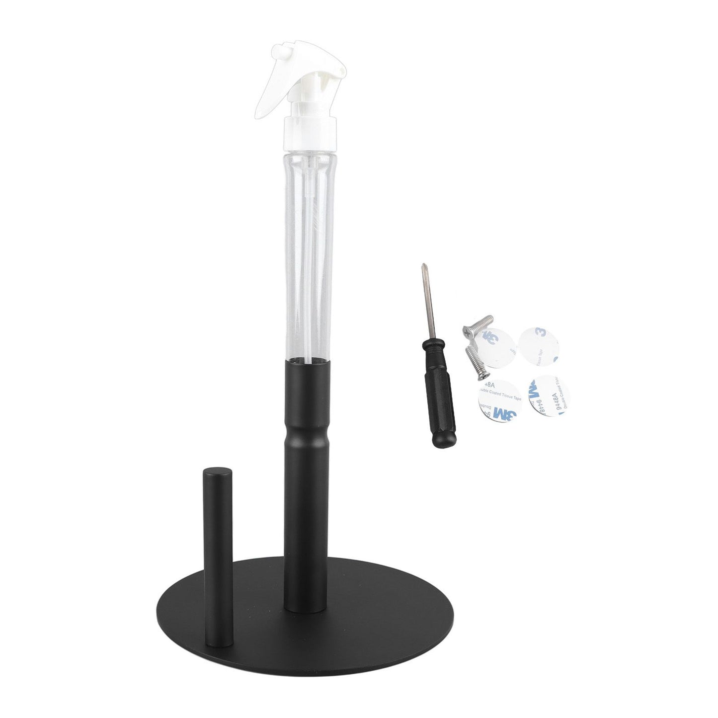 Paper Towel Holder Spray Bottle Standing Paper Tissue Roll Rack for Kitchen Bathroom