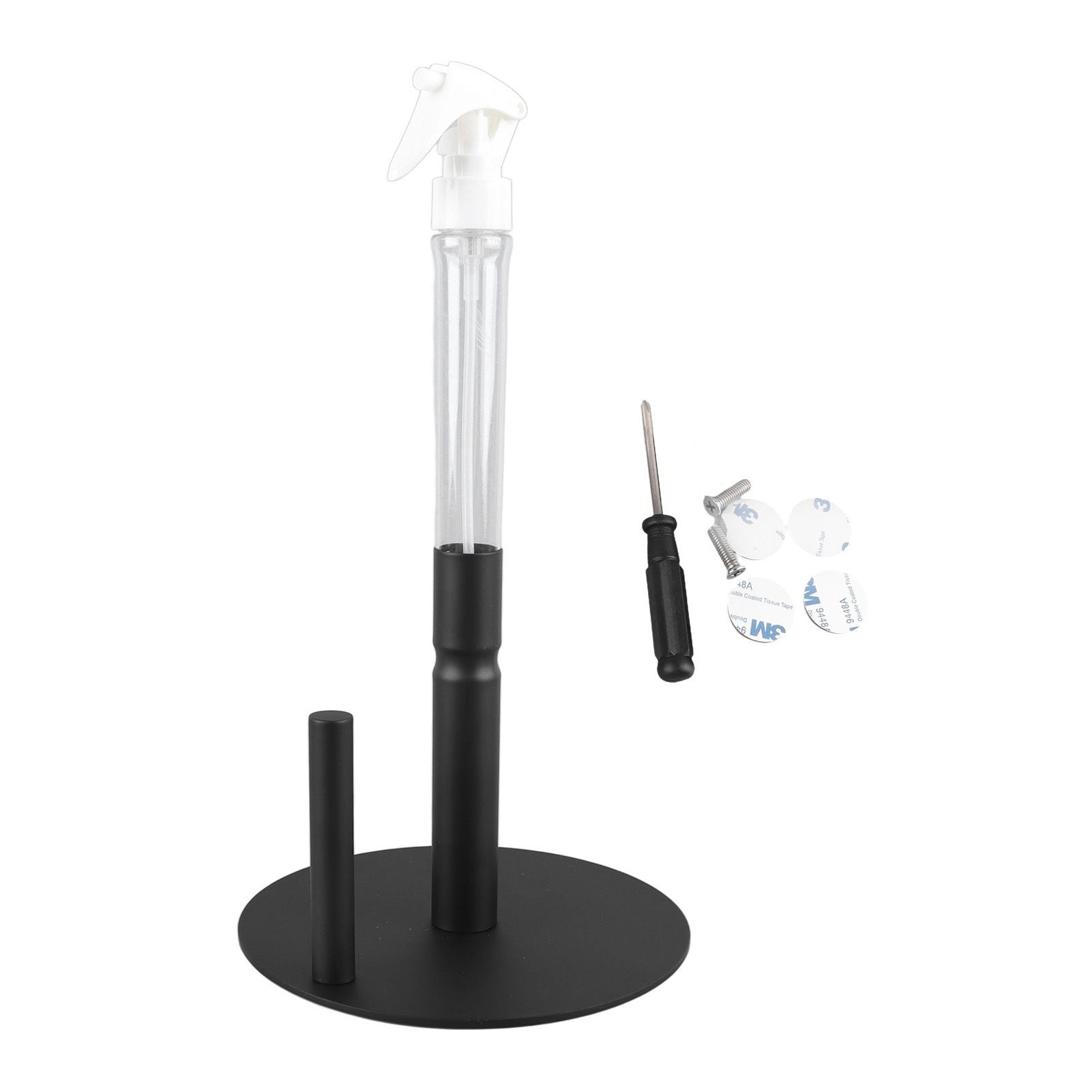 Paper Towel Holder Spray Bottle Standing Paper Tissue Roll Rack for Kitchen Bathroom