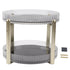 Double Layer Rotating Makeup Organizer Multifunctional Rotating Cosmetic Shelf for Home Translucent White