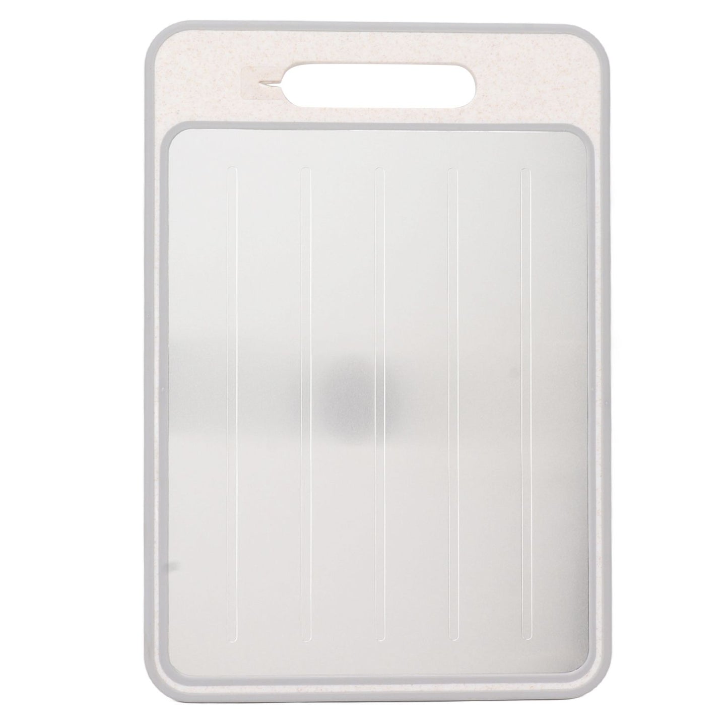 Defrosting Cutting Board Double Sided Chopping Board with Knife Sharpener for Kitchen Cooking Khaki