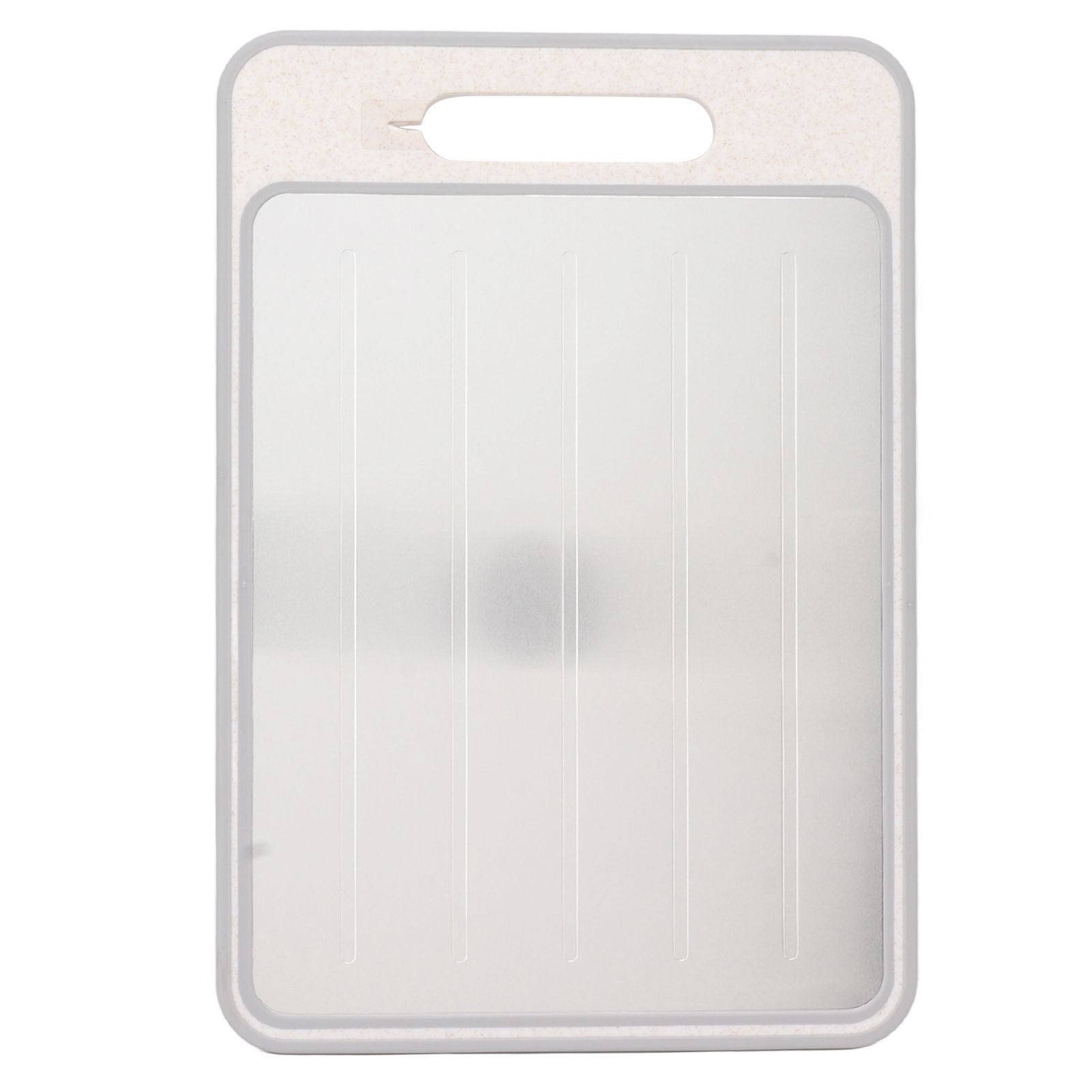 Defrosting Cutting Board Double Sided Chopping Board with Knife Sharpener for Kitchen Cooking Khaki