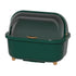 Dish Drying Box Multifunctional Space Saving Dish Drainer with Lid Cover for Kitchen Accessories Green M