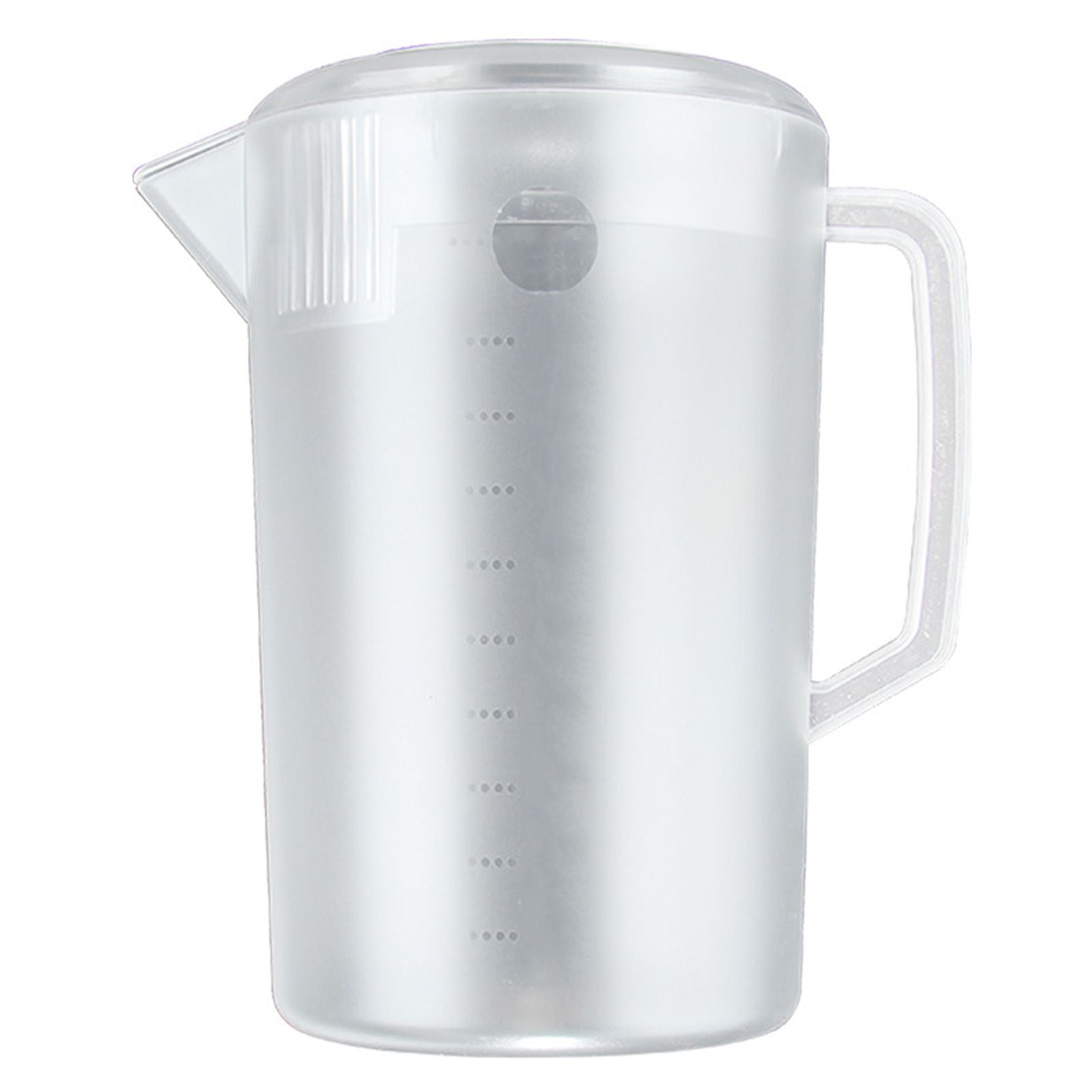 Water Pitcher PC Plastic High Temperature Resistance Frosted Kettle Mix Drinks Water Jug with Scale and Lid for Lemonade Beverage Ice Tea Transparent 3500ml