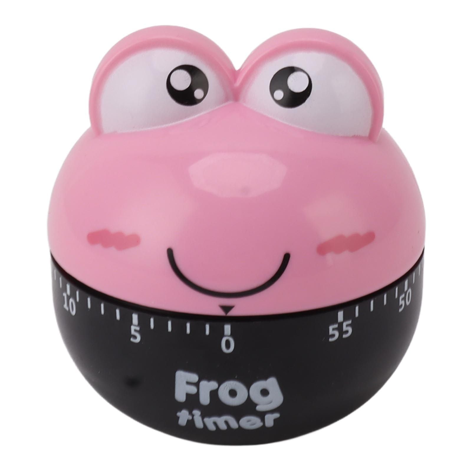 Cartoon Machinery Timer High Accuracy Adjustable 60 Minutes Mechanical Kitchen Cooking Timer for Kitchen Study Pink