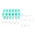 12 Cavity Ice Cream Mould with Stick Easy Release Green Reusable Silicone Ice Pop Moulds for Ice Cream