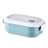 Lunch Box Stainless Steel Insulation Leakproof Cute Design Portable Bento Box for School Office Blue