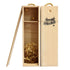 Single Bottle Wooden Wine Box with Lid Decorative Wood Grain Reusable Wine Storage Box