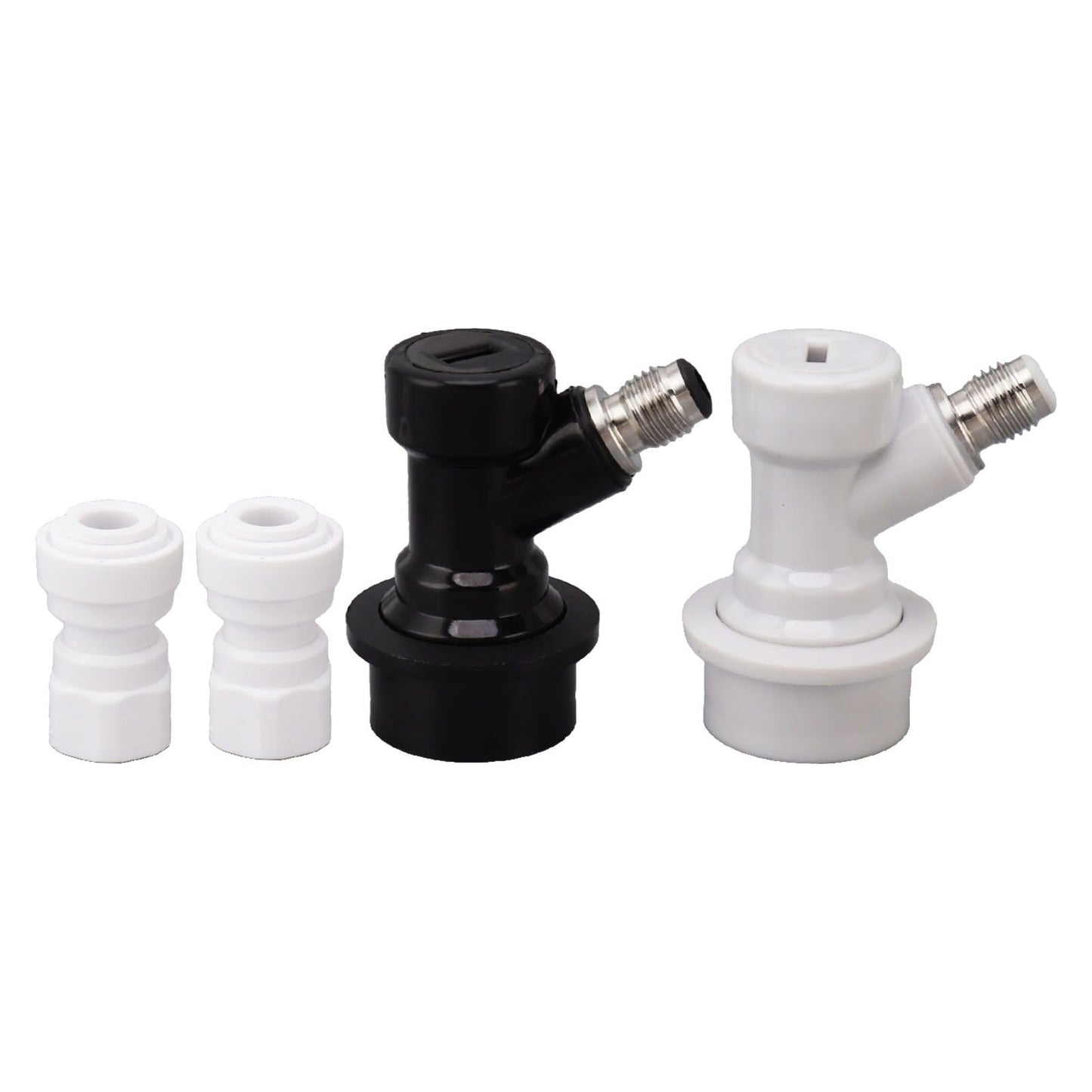 Ball Lock Disconnect Kit Beer Keg Liquid Dispenser Push in Fitting Quick Joint Connector for Beer Tube Hose 3/8