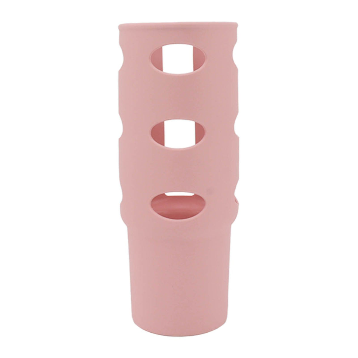 Cup Protector Sleeve Slip Resistant All Wrapped Detachable Silicone Water Cup Boot for 30oz Cups Light Pink