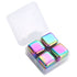 Metal Ice Cubes Stainless Steel Reusable Quick Chilling Clean Whiskey Stone with Ice Tong for Drink Beverage Colorful