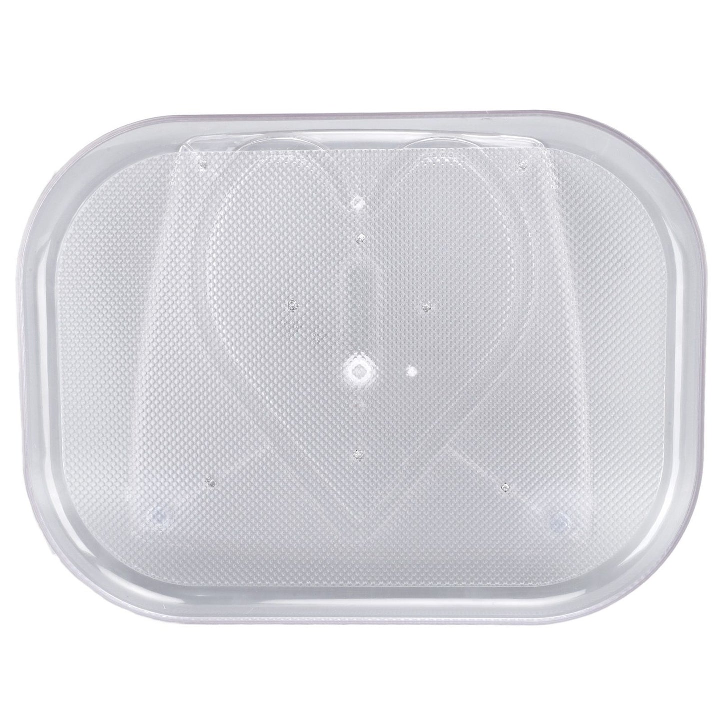 Refrigerator Turntable Organizer Transparent Rectangular Countertop Condiment Storage Rack for Household Kitchen Big Size