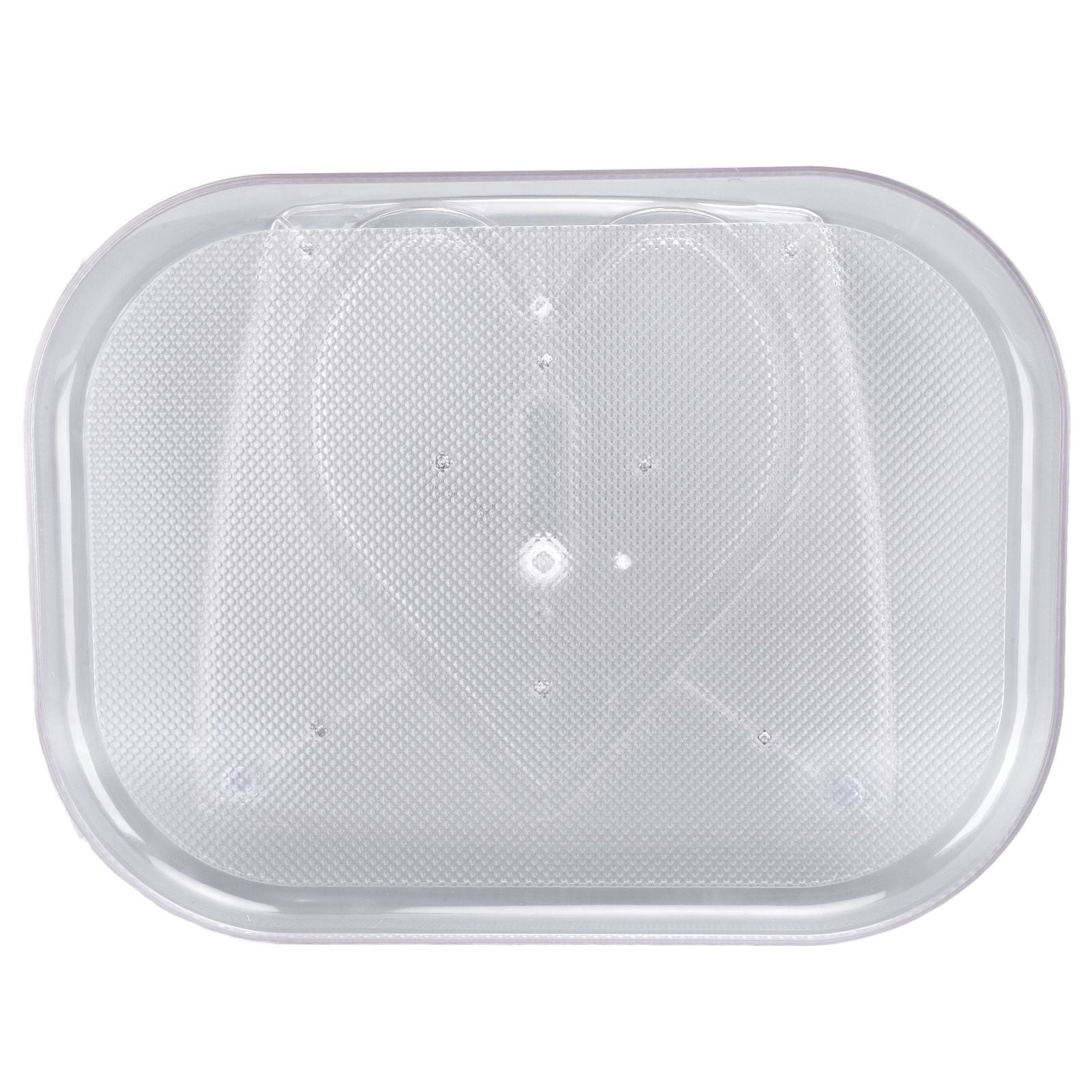 Refrigerator Turntable Organizer Transparent Rectangular Countertop Condiment Storage Rack for Household Kitchen Big Size