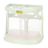 Chopsticks Drain Bucket Wall Mounted Double Compartment Hole Free Chopsticks Tube Basket for Forks Spoon Light Green