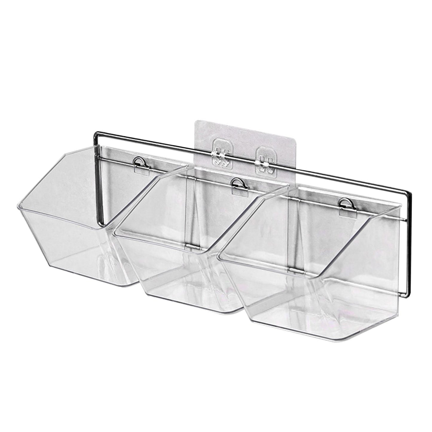 Wall Mounted Storage Container 3 Layer Wall Hanging Kitchen Storage Box for Garlic Ginger Onion Horizontal Hanging