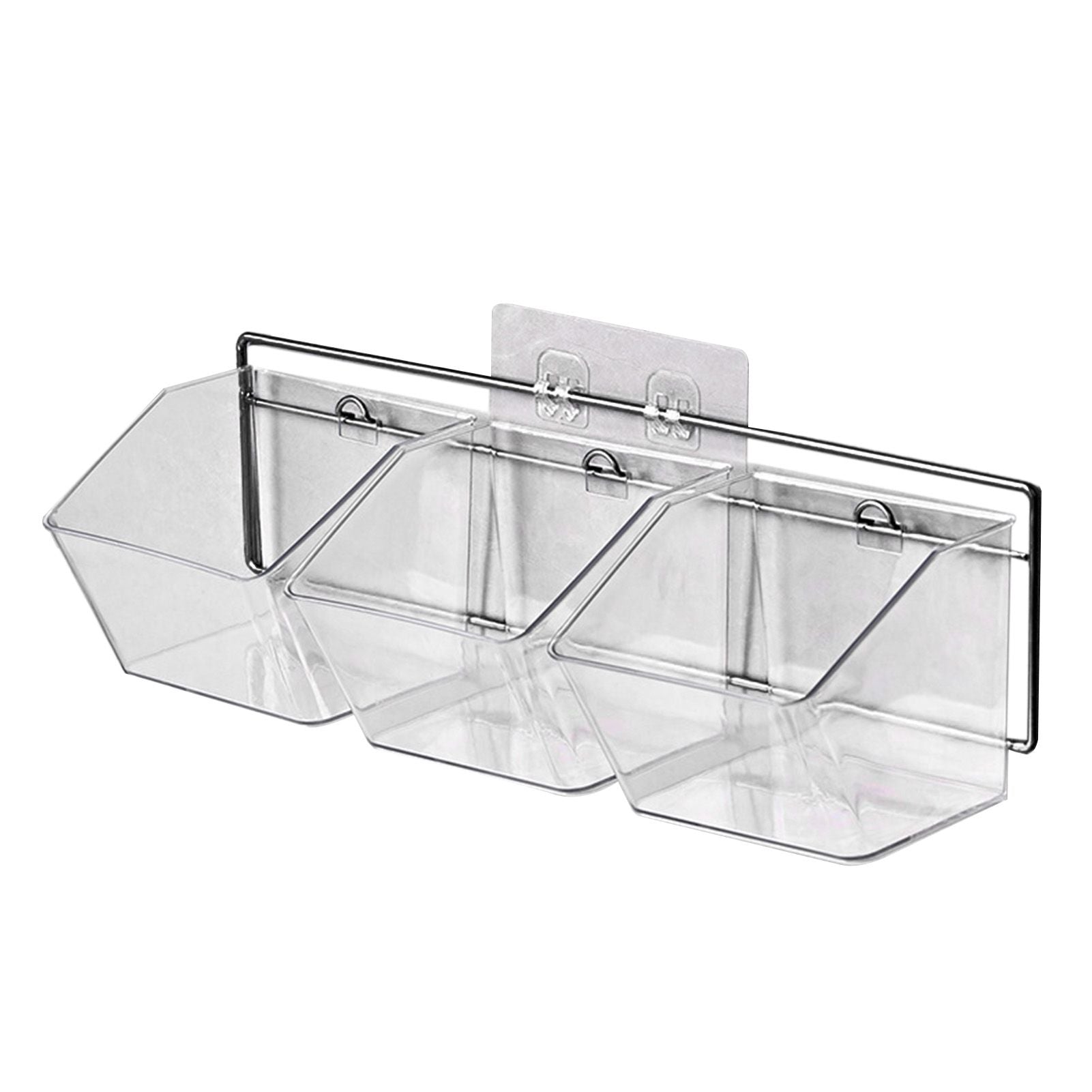 Wall Mounted Storage Container 3 Layer Wall Hanging Kitchen Storage Box for Garlic Ginger Onion Horizontal Hanging