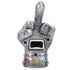 Fist Beer Opener Cool Middle Finger Shape Portable Fist Beer Bottle Opener for Men Husband Dad Grandpa Boyfriend Silver