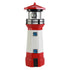 Solar Powered Lighthouse Environmentally Friendly Energy Saving Solar Lighthouse with Rotating Beacon for Garden Decor Red