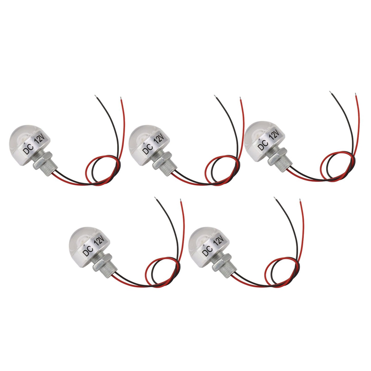 5PCS LED In Ground Well Light DC 12V 1W Mini Embedded Spotlight LED Deck Lamp for Jewel Cabinet Ceiling Stair Landscape