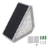 2 Set Solar Stair Lights 9 LEDs IP68 Waterproof Inductive Solar Step Lights for Yard Patio Garden Walkways Deck