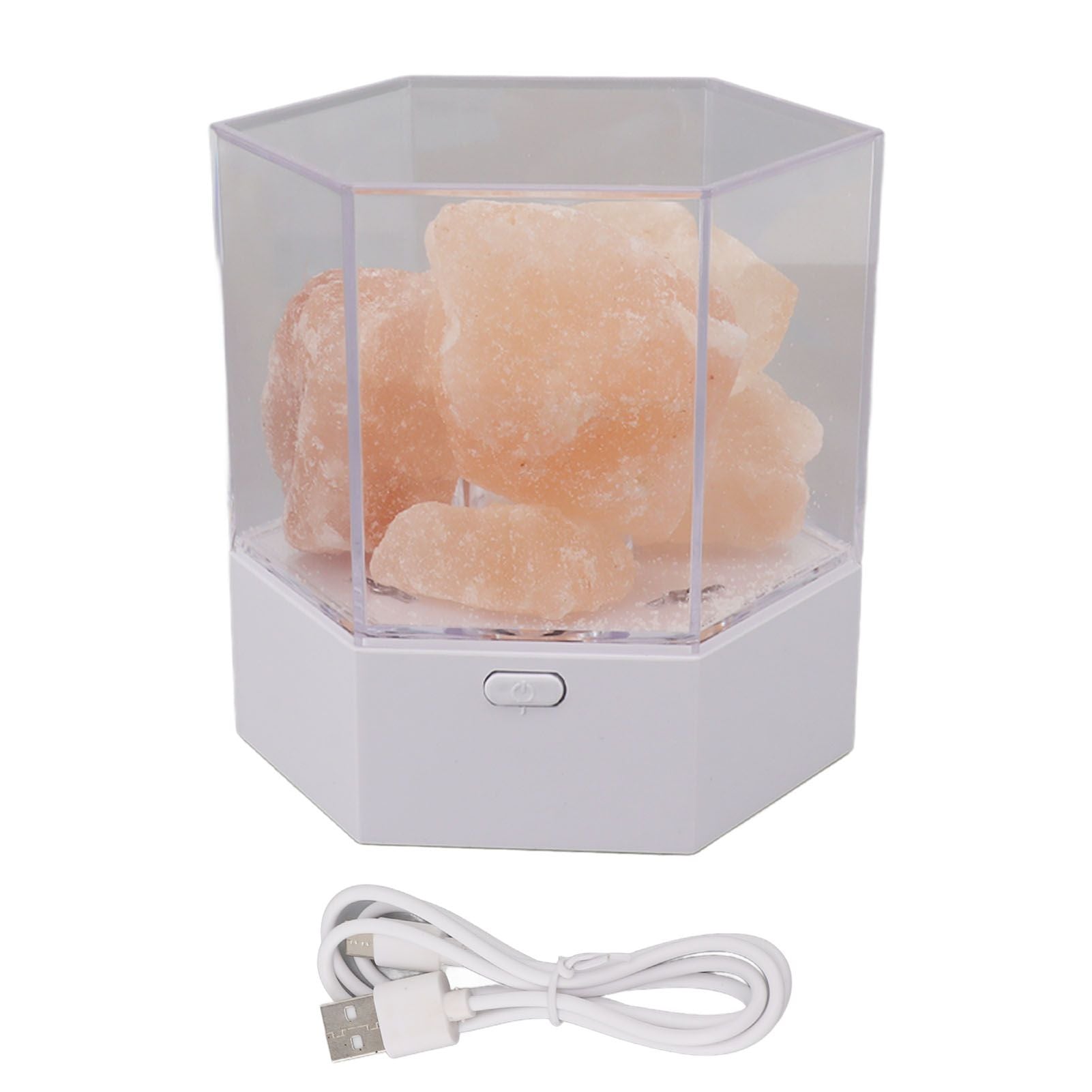 Himalayan Salt Lamp LED RGB Dimmable USB Decorative Essential Oil Aromatherapy Natural Crystal Salt Night Light for Bedroom Living Room