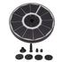 Solar Fountain Light with 8 Nozzles 3.5W 900mAh Colorful Powerful Solar Bird Bath Fountains for Bird Bath Garden Black Nozzle