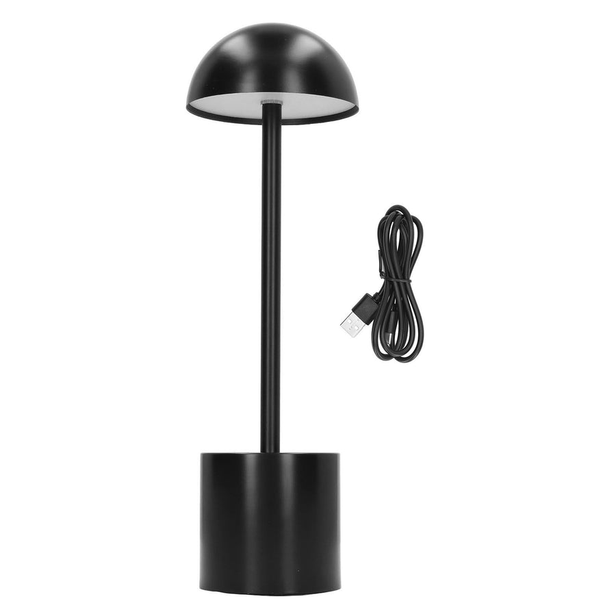 Cordless Table Lamp 2000mAh Rechargeable LED 3 Color Dimming USB Desk Lamp for Home Livingroom Restaurant Black