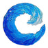 Ocean Wave Sculpture Blue Wave Ornaments Ocean Art for Desktop Decoration
