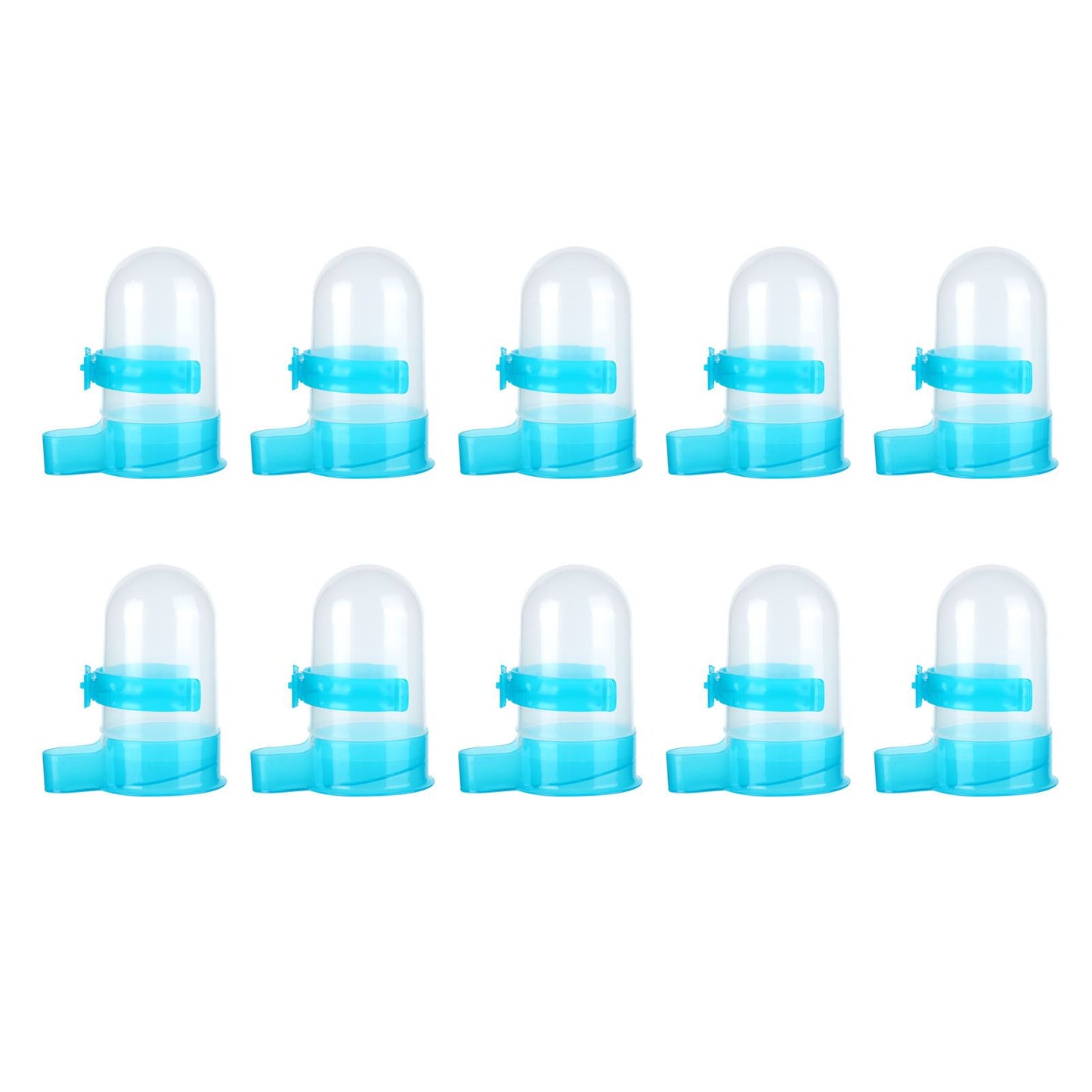 10Pcs Plastic Automatic Bird Food Feeder Hanging Bird Water Dispenser for Parrots Hamster
