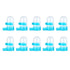 10Pcs Plastic Automatic Bird Food Feeder Hanging Bird Water Dispenser for Parrots Hamster