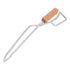 Log Tongs Beech Wood Handle Stainless Steel Clamp High Temperature Resistance Fire Tong for Outdoor Camping Picnic