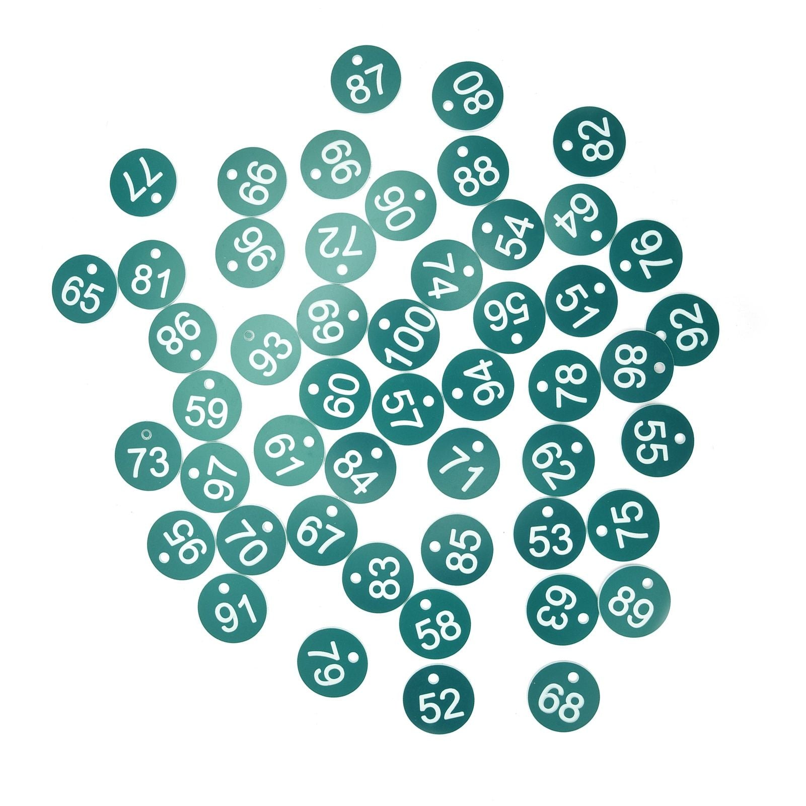 50PCS Numbered Label Numbered Tag for Farm Livestock Beekeeping Husbandry Breeding Supplies51-100 Green