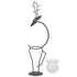 Deer Shape Wrought Iron Plant Stand Transparent Glass Hydroponic Plant Vase for Living RoomType A