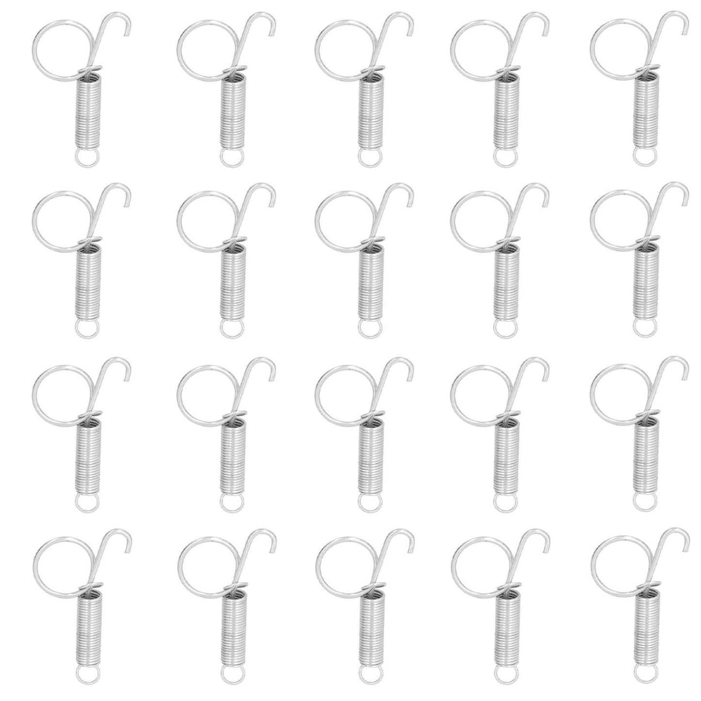 20PCS Cage Door Spring Hook Metal Finger Spring Latch Hook for Fixing Rabbit Pet Cage Door Farming EquipmentL 7.3x2.2cm