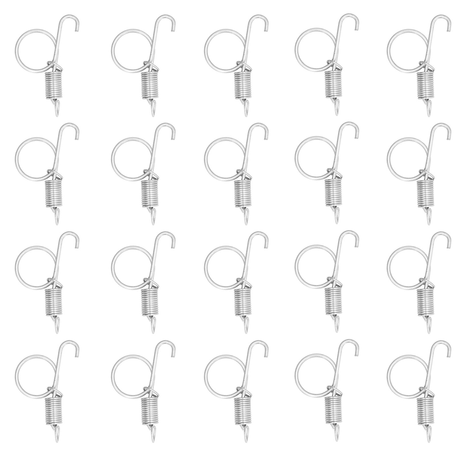 20PCS Cage Door Spring Hook Metal Finger Spring Latch Hook for Fixing Rabbit Pet Cage Door Farming EquipmentS 6x2.1cm