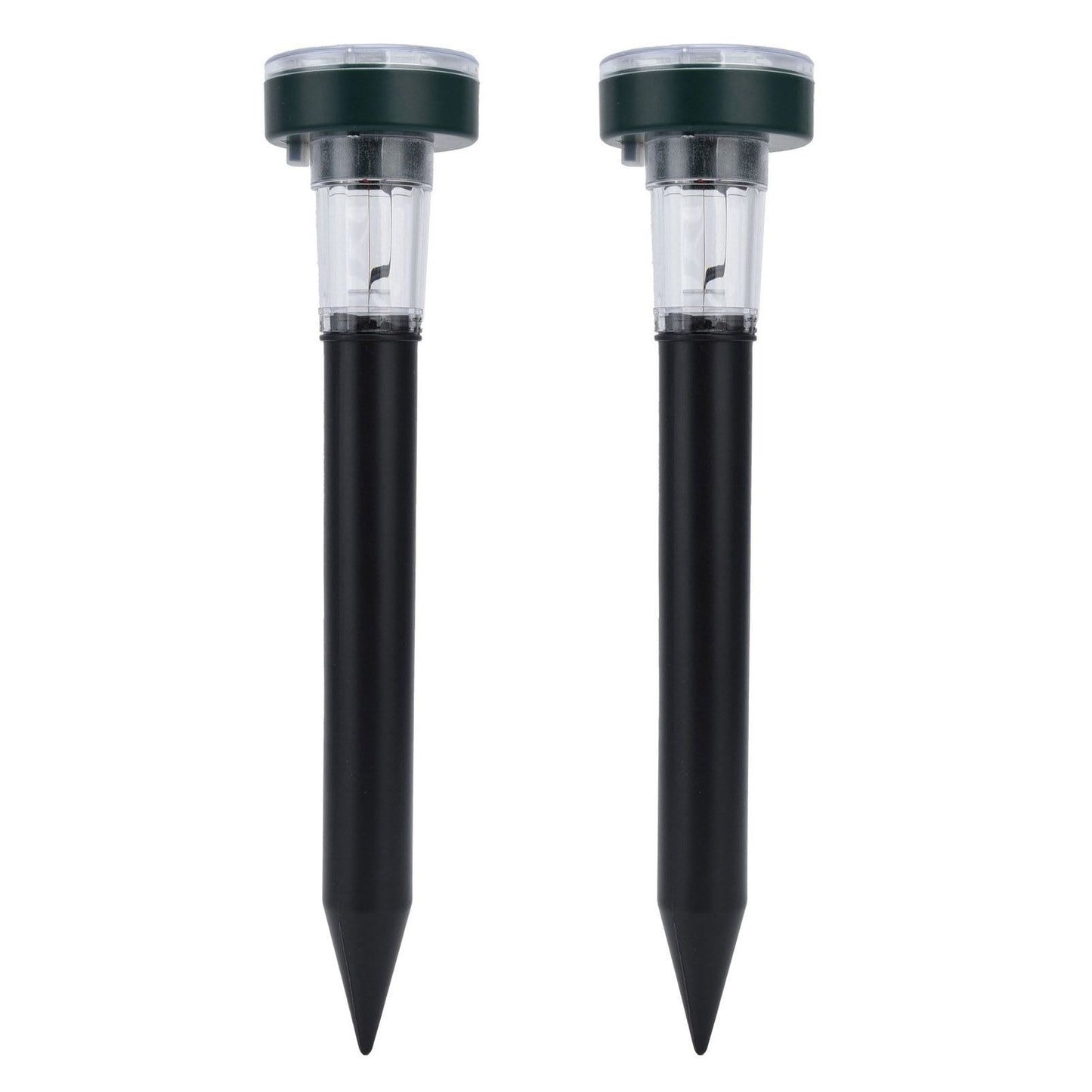 2PCS LED Mouse Expeller Ultrasonic Solar Snake Repeller Ground Insertion Light Colorful Pest Repeller for Outdoor Lawn