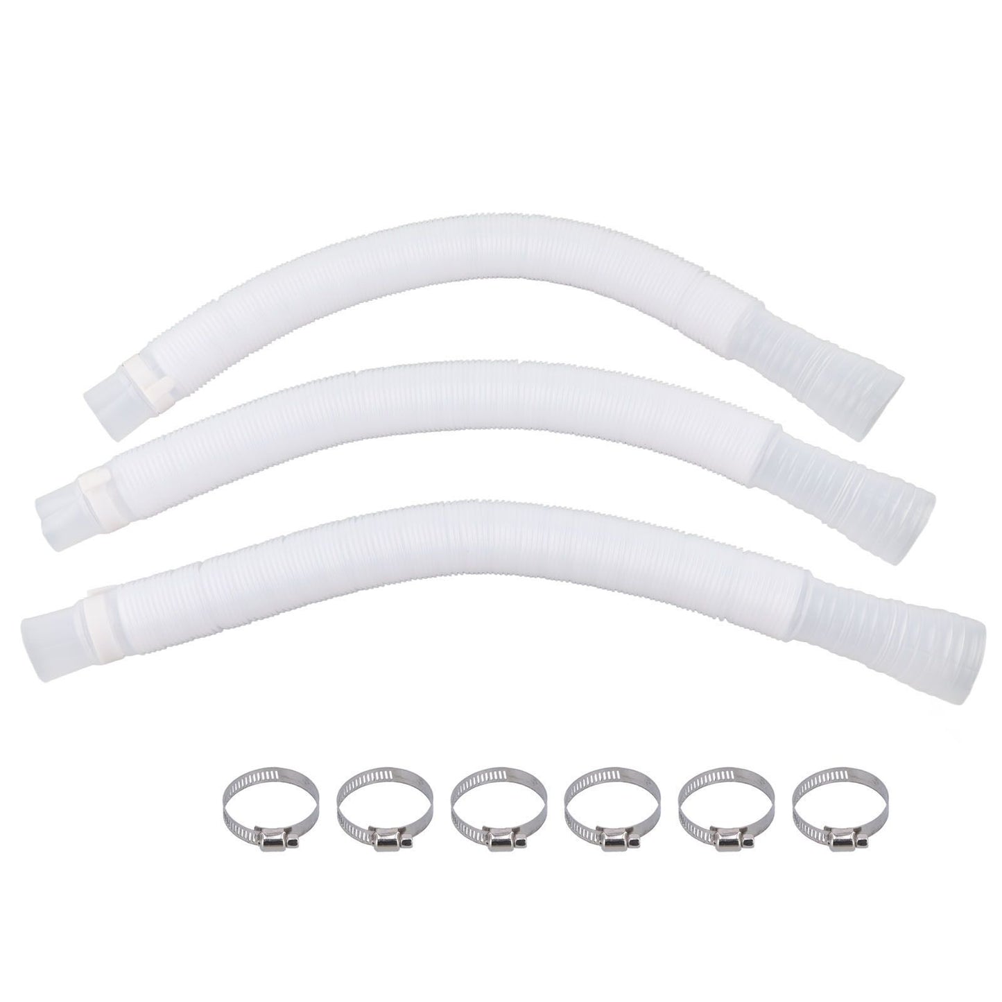 3Pcs Hose Polyethylene Plastic Replacement Pressure Resistant Leak Proof Pool Pump Hose