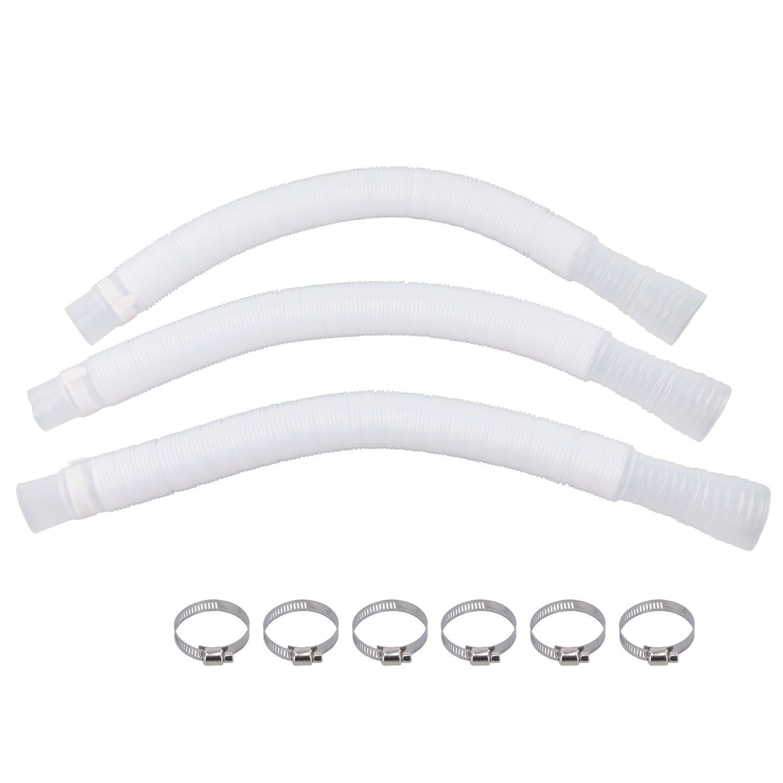 3Pcs Hose Polyethylene Plastic Replacement Pressure Resistant Leak Proof Pool Pump Hose