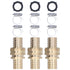 3 Set 3/4in Female Male Thread Garden Hose Repair Connector for 3/4in Or 5/8in Garden Hose Fitting