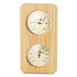 Wooden Sauna Hygrothermograph Golden Plate 0 to 120 Celsius 0 to 100 Humidity Sauna Thermometer for Indoor Family