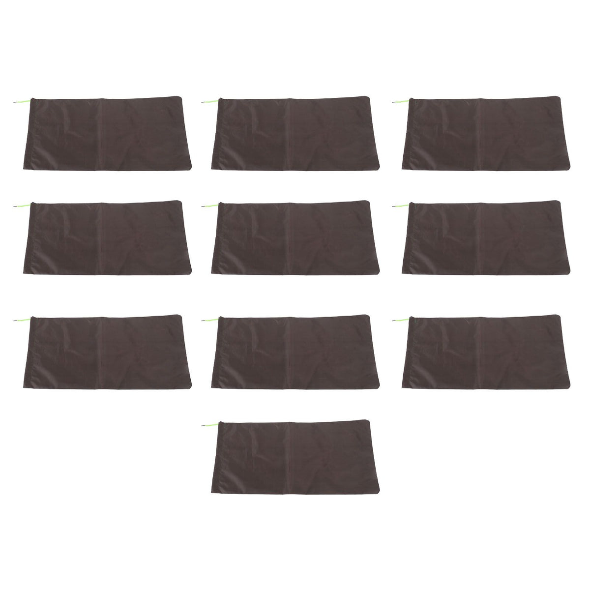 10PCS Sandless Sand Bags Drawstring Flood Water Barriers Polyester 9.8x19.7in Dam Bag for Basement Garage Anti Flood Coffee