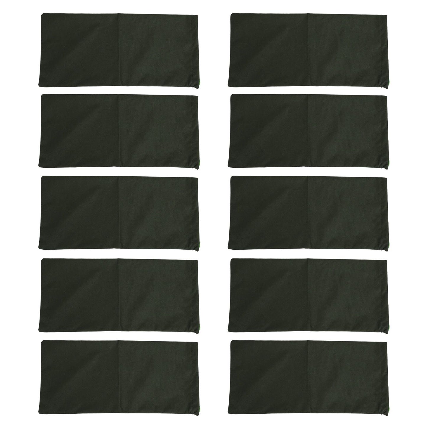 10pcs Flood Sandbags Empty Thickened 600D Polyester Bendable Drawstring Flood Control Bags for Door Garage Basement Dark Green