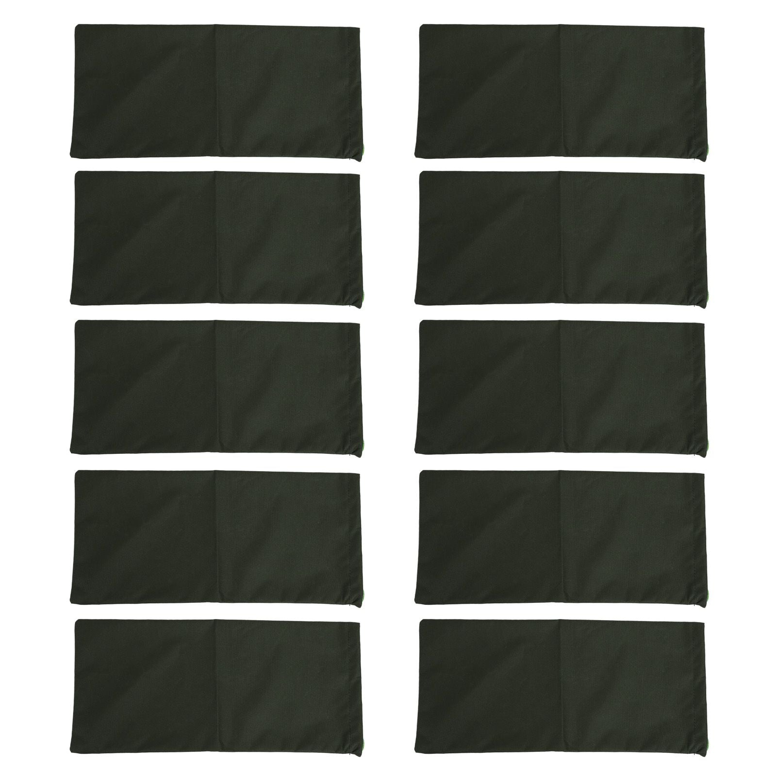 10pcs Flood Sandbags Empty Thickened 600D Polyester Bendable Drawstring Flood Control Bags for Door Garage Basement Dark Green