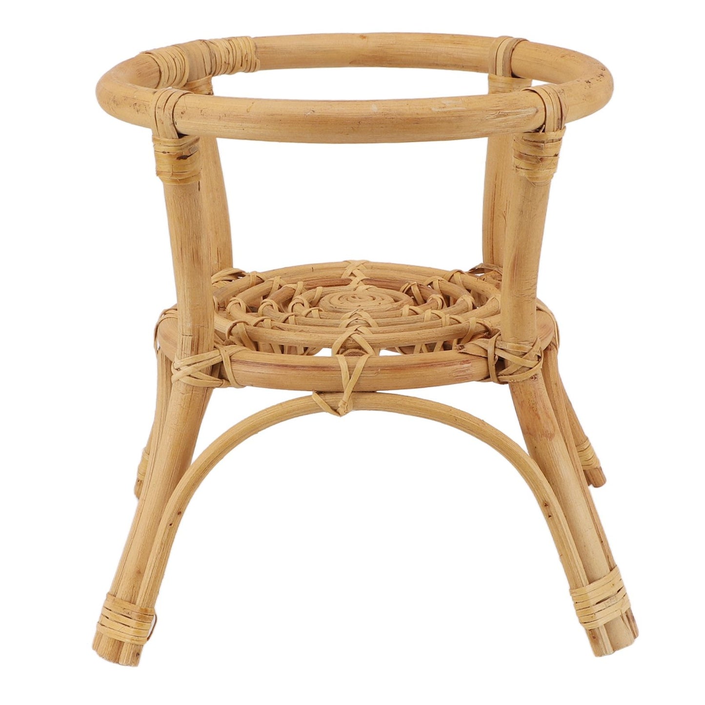 Plant Stand Flower Pot Rack Rattan Minimalist Stable 9.4in Diameter Planter Holder for Indoor Outdoor Garden Patio