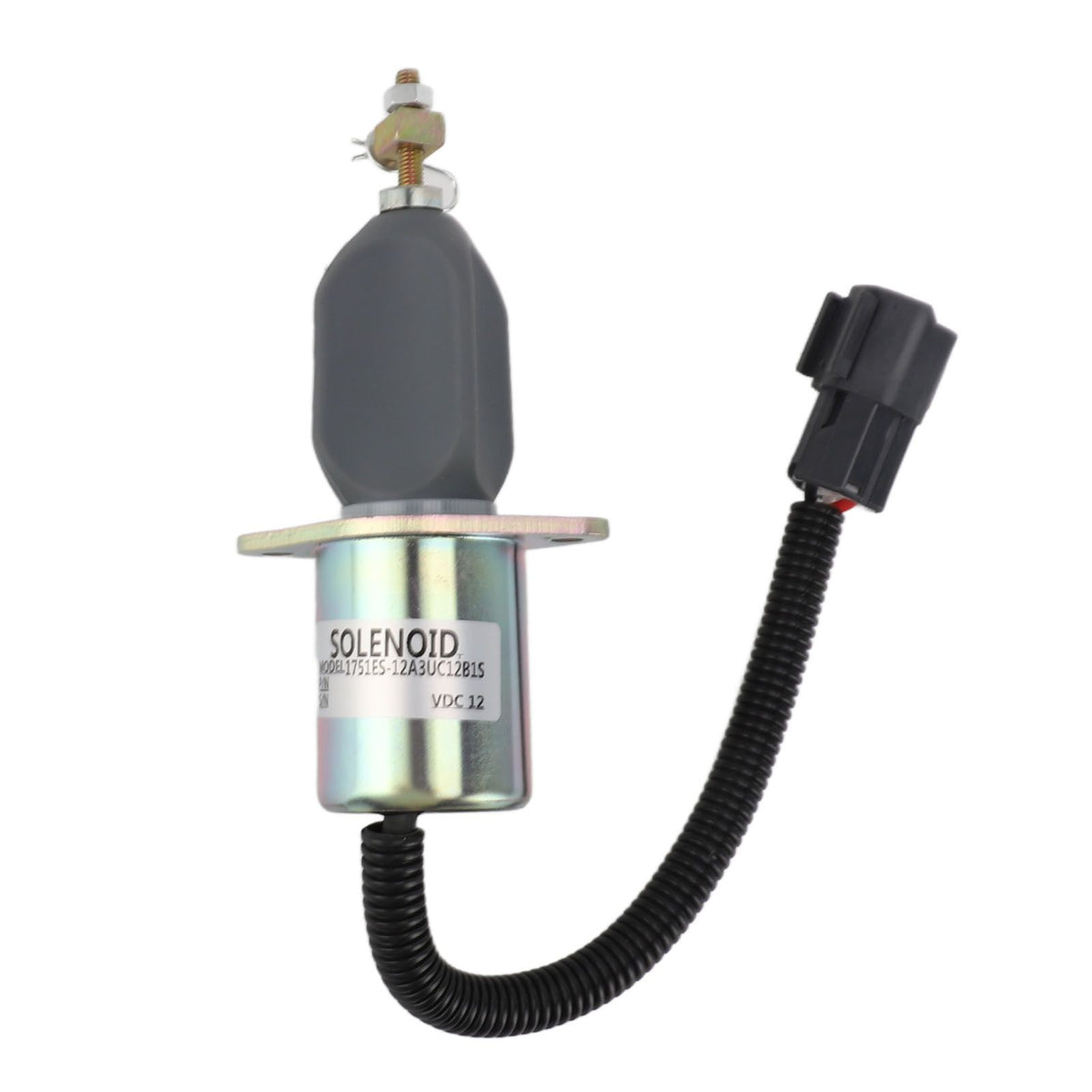 12V Fuel Shut Off Solenoid 1751ES 12A3UC12B1S Accurate Fuel Cut Off Stop Solenoid Valve for Generator Engine