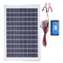 Solar Panel Kit 50W 18V with MPPT Waterproof Charge Controller 3meter Battery Clamp for Outdoor RV Boat Trailer Camper