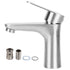 Stainless Steel Hot Cold Faucet Mixer Water Tap Sink Faucet with Single Handle for Bathroom Use