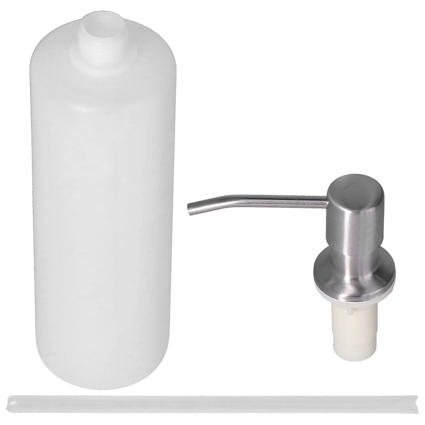 Sink Soap Dispenser Stainless Steel Press Head 300ML Soap Lotion Container Kitchen Bathroom Accessory